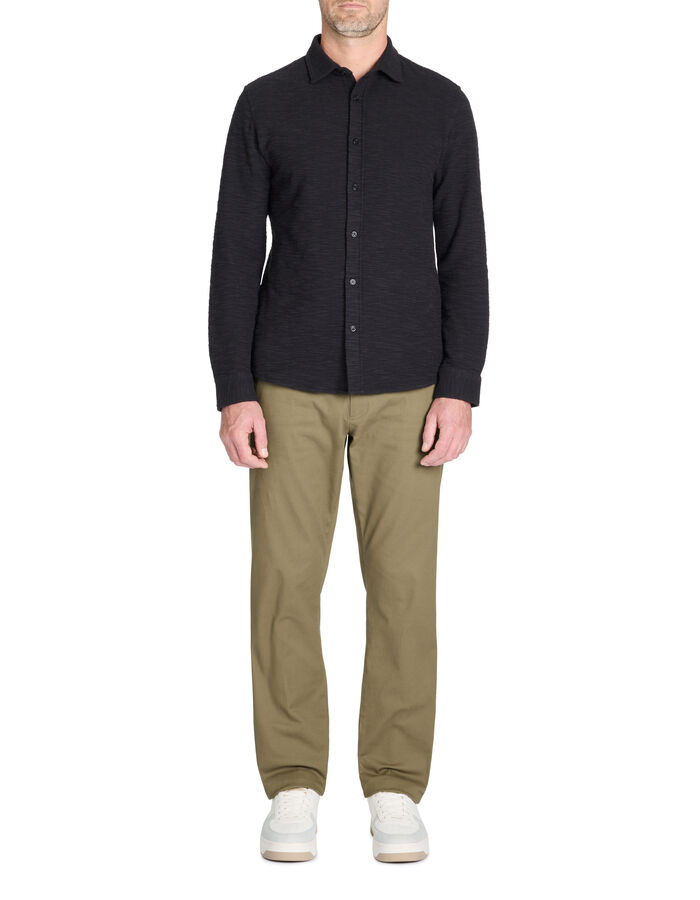 Celio Pantalon Chino Straight Coton Stretch - Olive