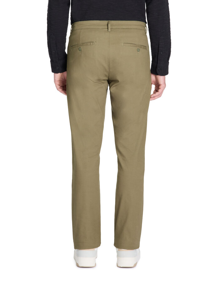 Celio Pantalon Chino Straight Coton Stretch - Olive
