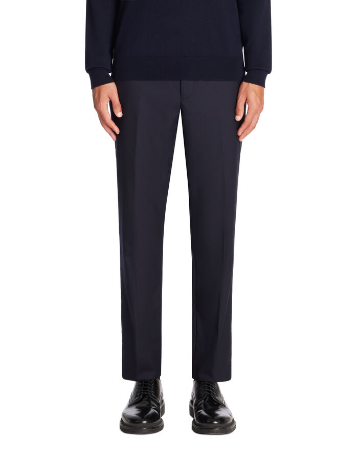 Celio Pantalon De Costume Slim 100% Laine - Marine