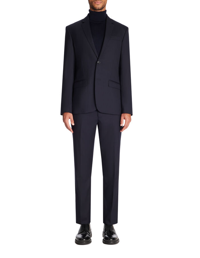 Celio Pantalon De Costume Slim 100% Laine - Marine