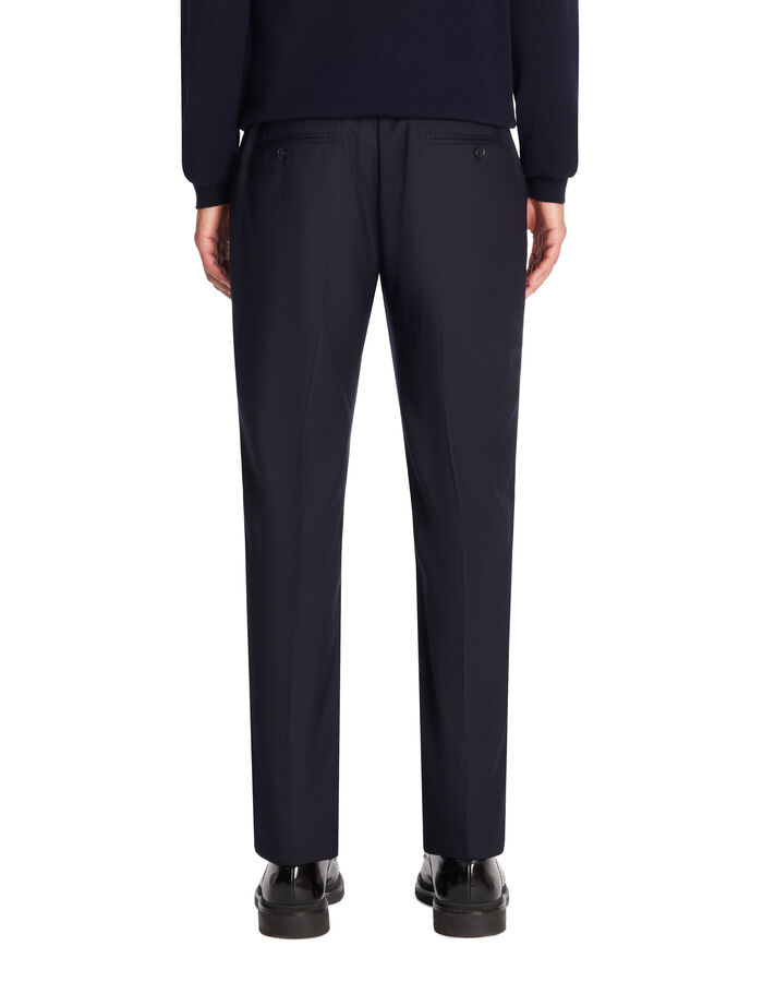 Celio Pantalon De Costume Slim 100% Laine - Marine