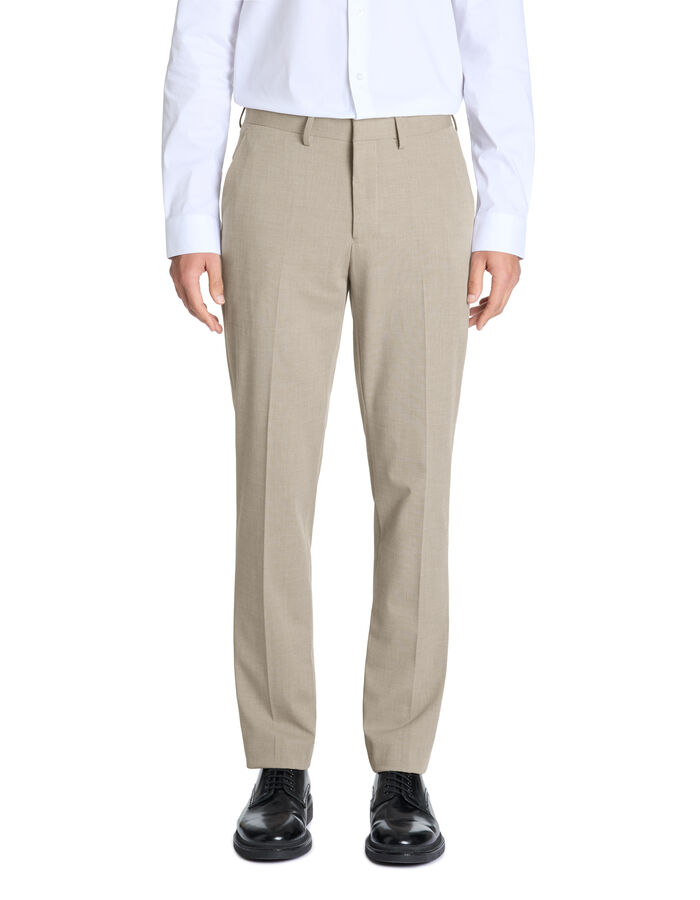 Celio Pantalon De Costume Slim Stretch - Beige