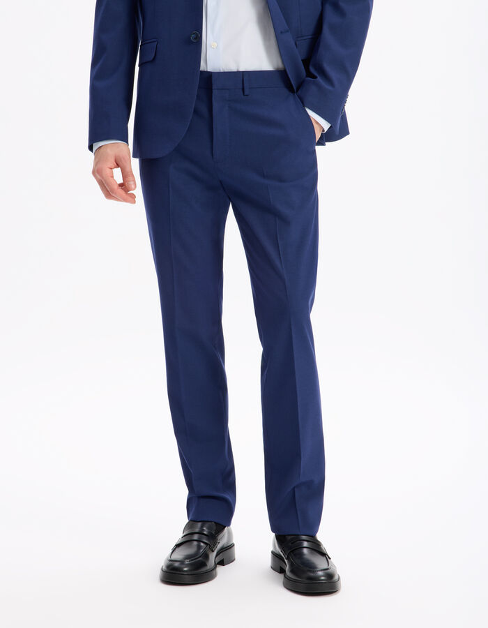Celio Pantalon De Costume Slim Stretch - Bleu