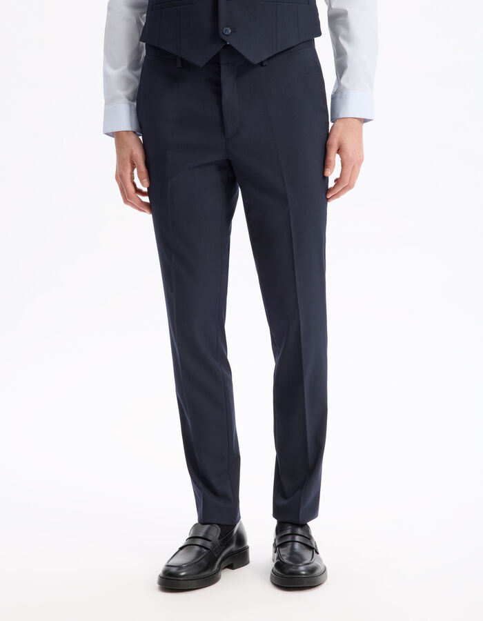 Celio Pantalon De Costume Slim Stretch - Marine