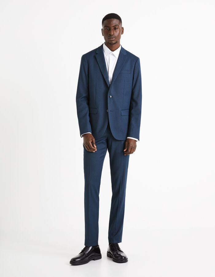 Celio Pantalon De Costume Slim Stretch - Marine