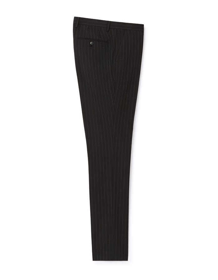 Celio Pantalon De Costume Slim Stretch Rayé - Noir