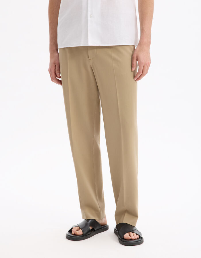 Celio Pantalon Loose Stretch - Beige