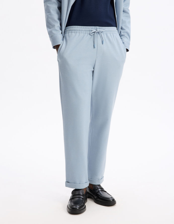 Celio Pantalon Slim 100% Coton Stretch - Bleu Clair