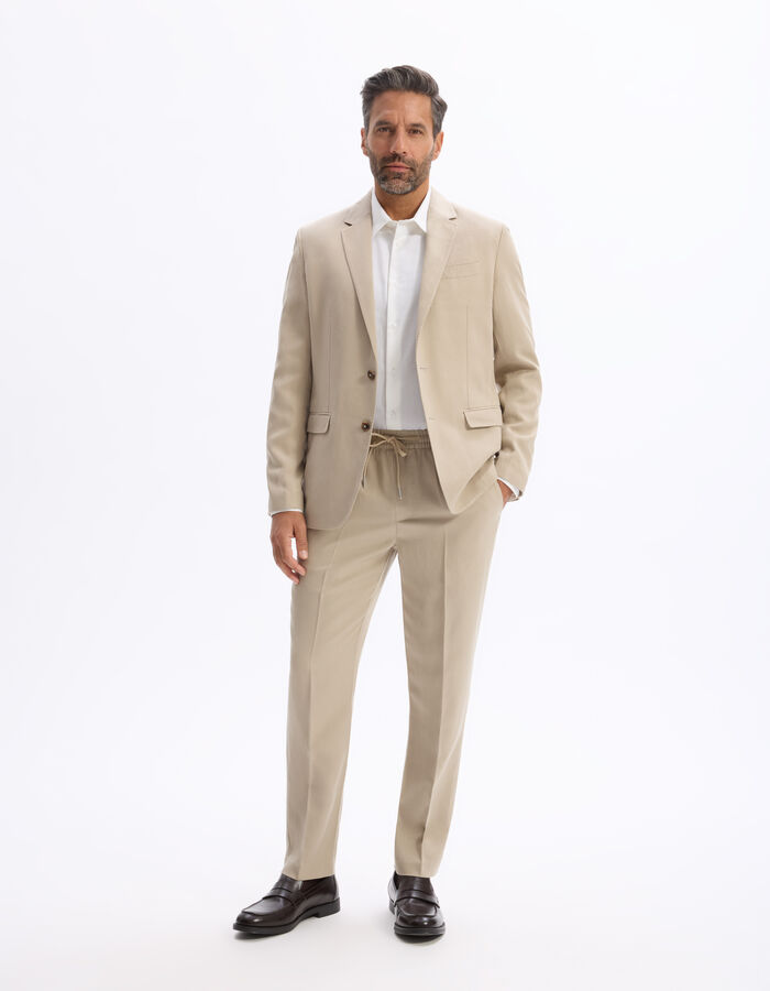 Celio Pantalon Slim En Twill - Beige