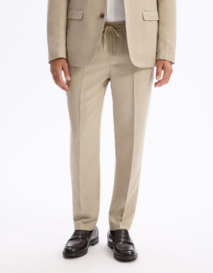 Celio Pantalon Slim En Twill - Beige