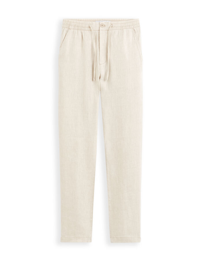 celio Pantalon straight 100% lin - naturel