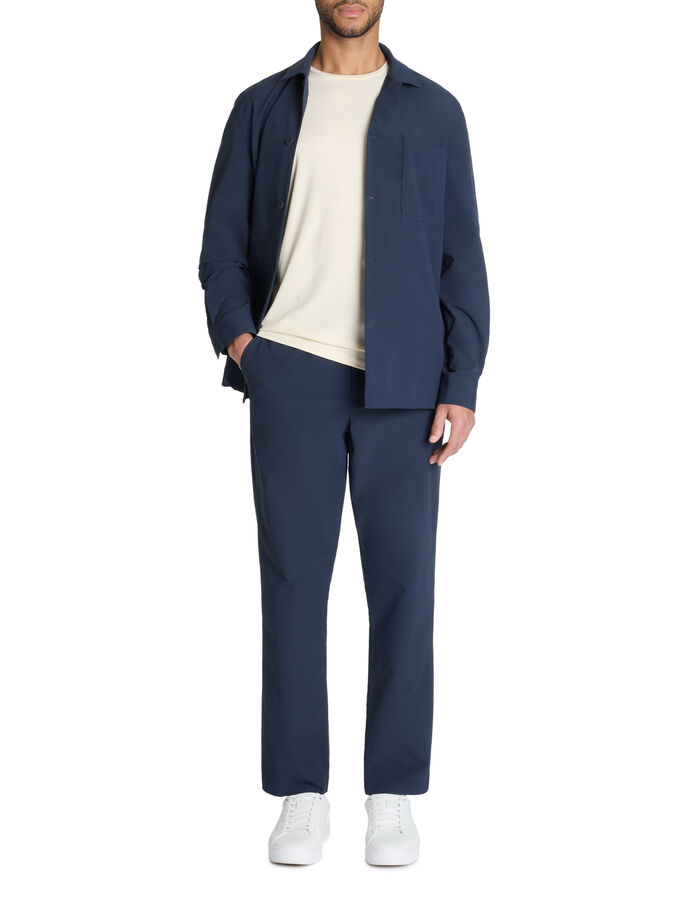 Celio Pantalon Straight Infroissable - Marine