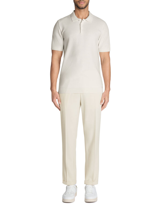 Celio Pantalon Straight Stretch - Beige