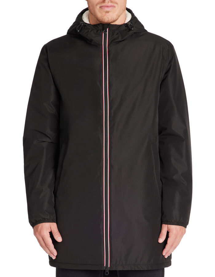 Celio Parka à Capuche Doublé Sherpa - Noir
