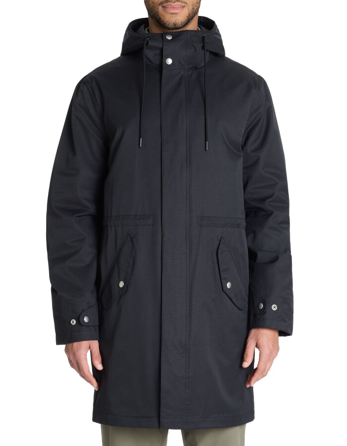 Celio Parka à Capuche Et 2 Poches - Noir
