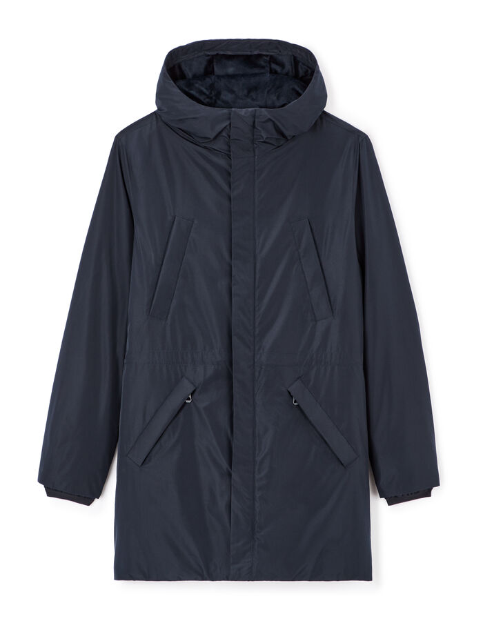 celio Parka longue à capuche - marine