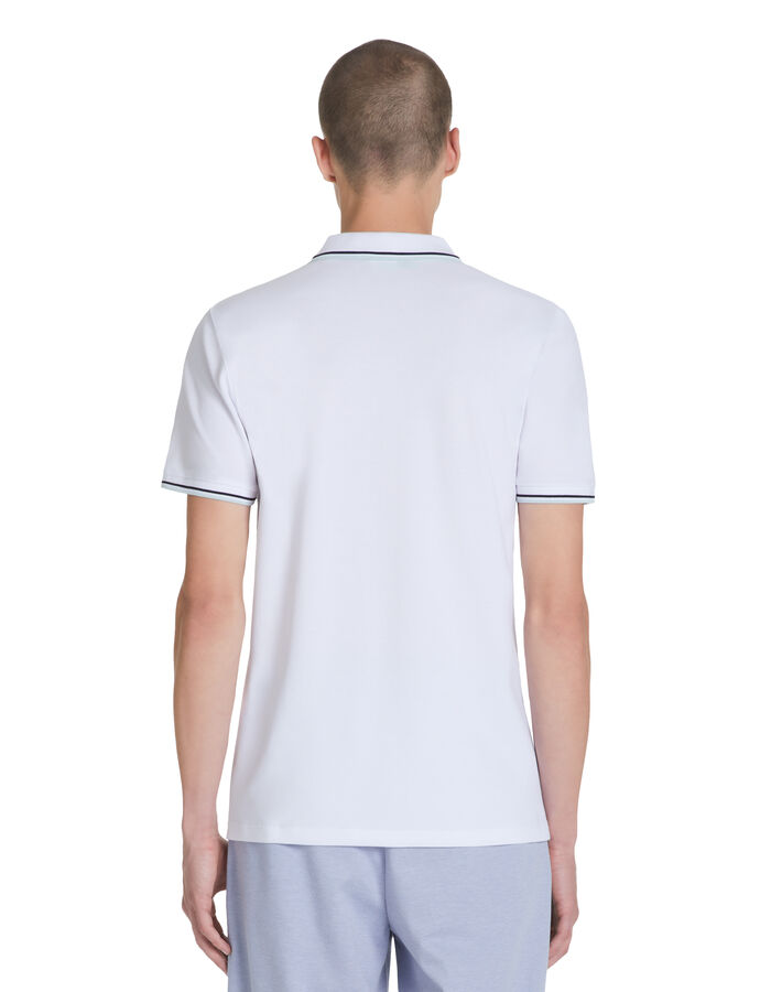 Celio Polo Piqué Slim En Coton Stretch - Blanc
