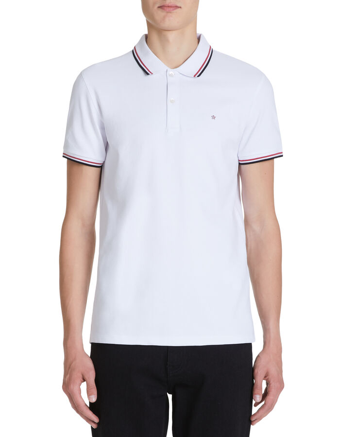 Celio Polo Piqué Slim En Coton Stretch - Blanc