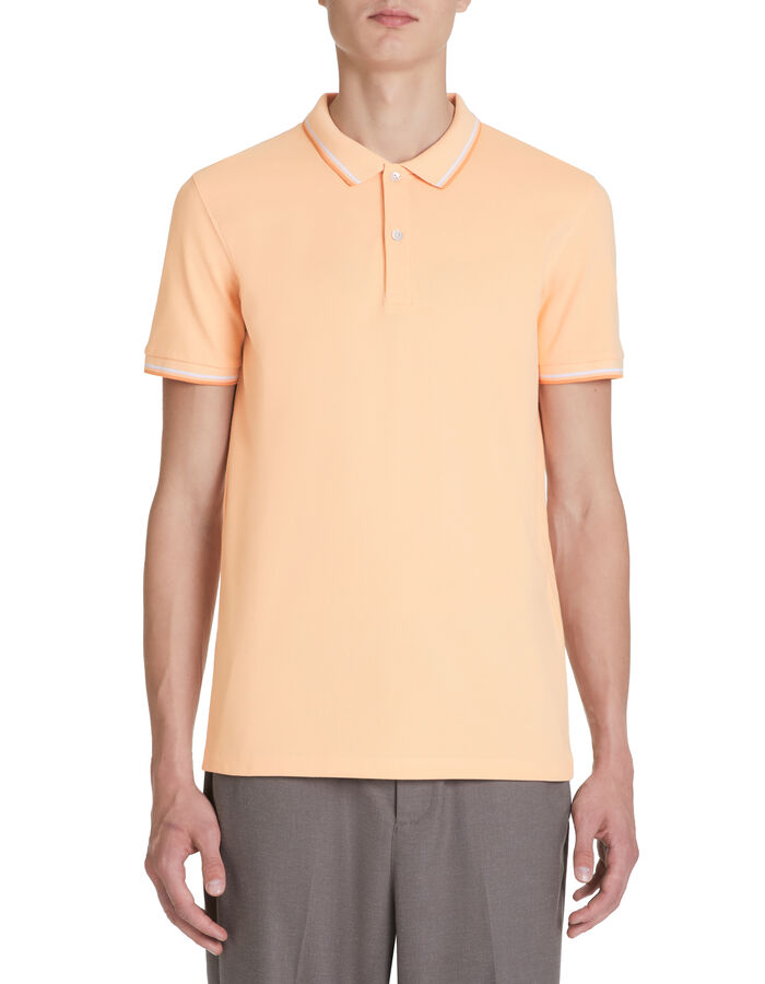 Celio Polo Piqué Slim En Coton Stretch - Orange
