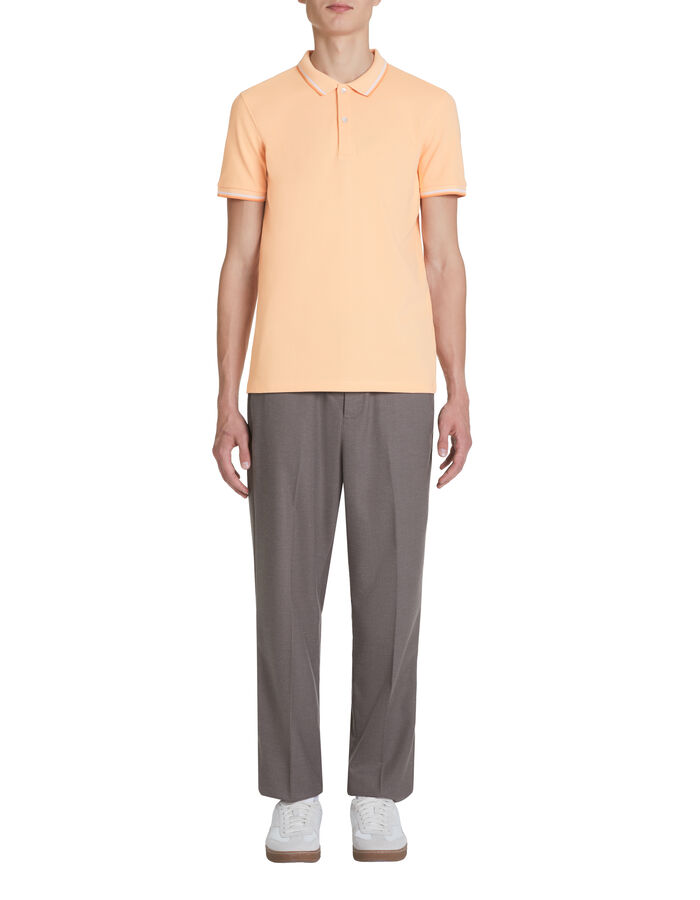 Celio Polo Piqué Slim En Coton Stretch - Orange