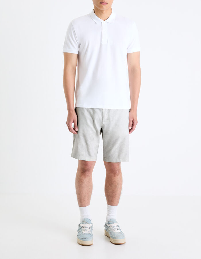 Celio Polo Piqué Straight 100% Coton - Blanc