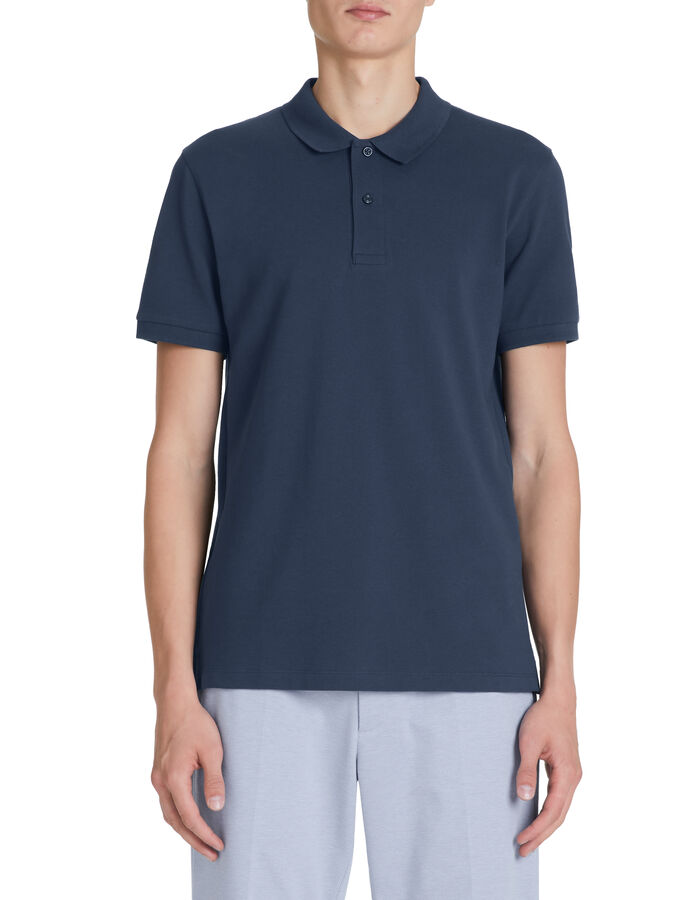Celio Polo Piqué Straight 100% Coton - Marine