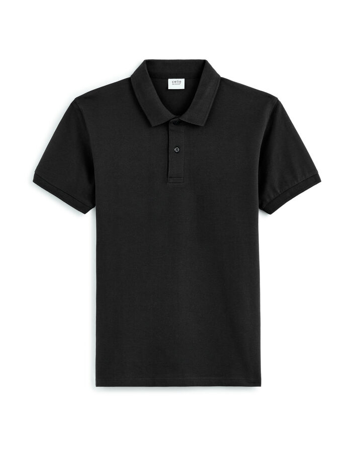 celio Polo piqué straight 100% coton - noir