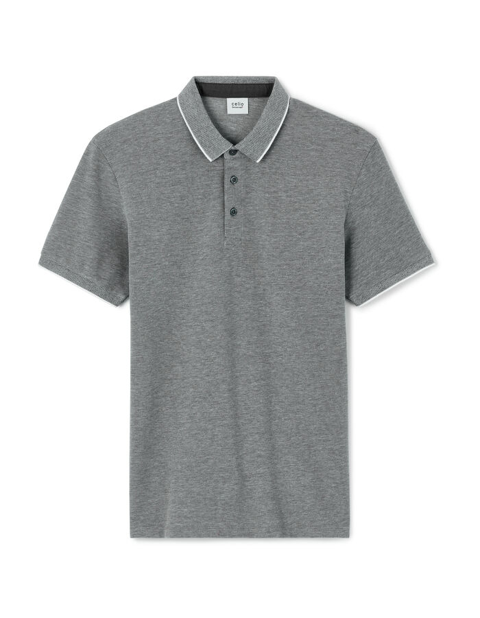 celio Polo regular coton mélangé - anthracite