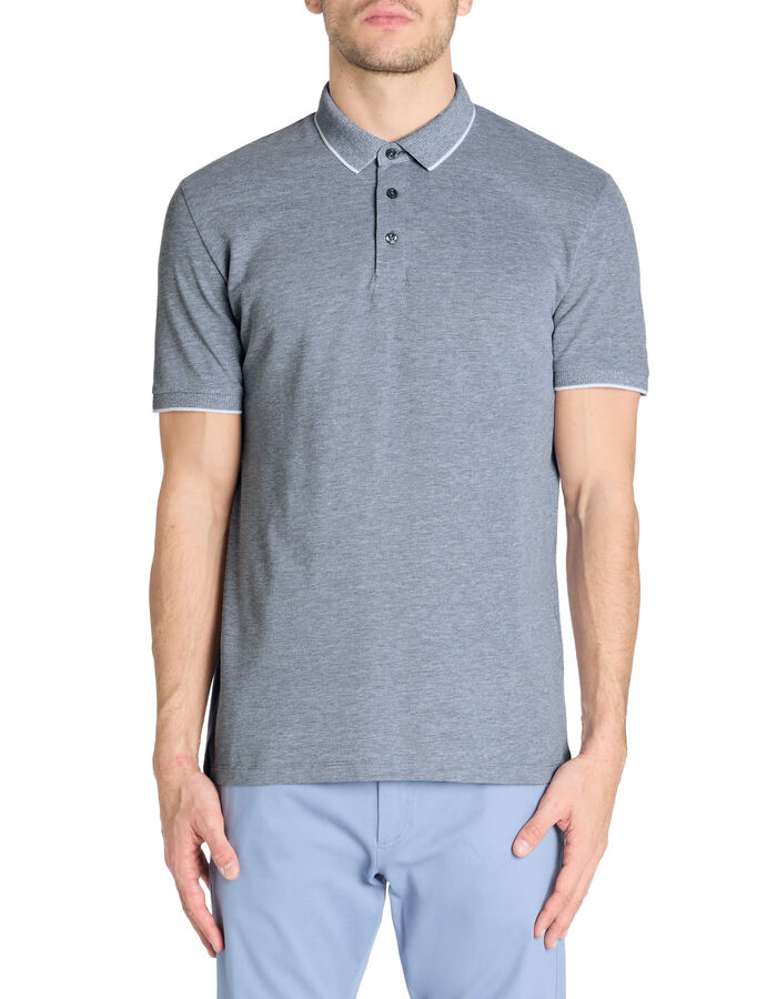 Celio Polo Regular Coton Mélangé - Marine