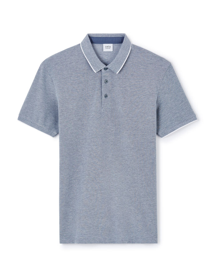celio Polo regular coton mélangé - marine