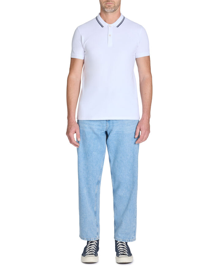 Celio Polo Slim Coton Stretch - Blanc