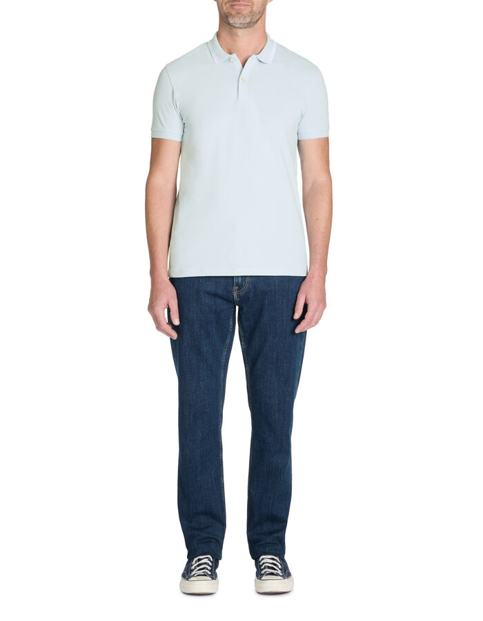 Celio Polo Slim Coton Stretch - Bleu