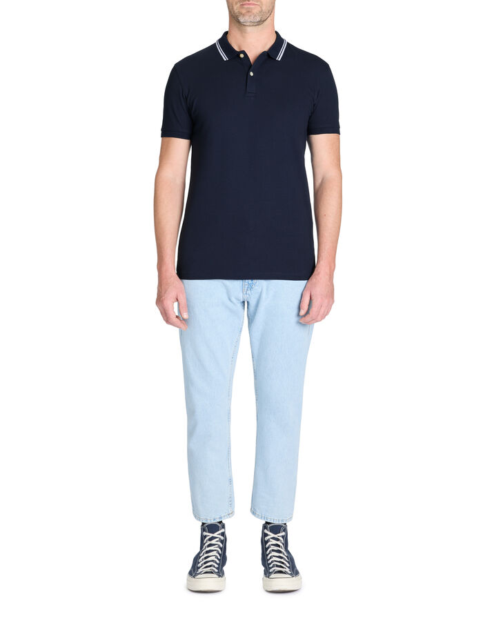 Celio Polo Slim Coton Stretch - Marine