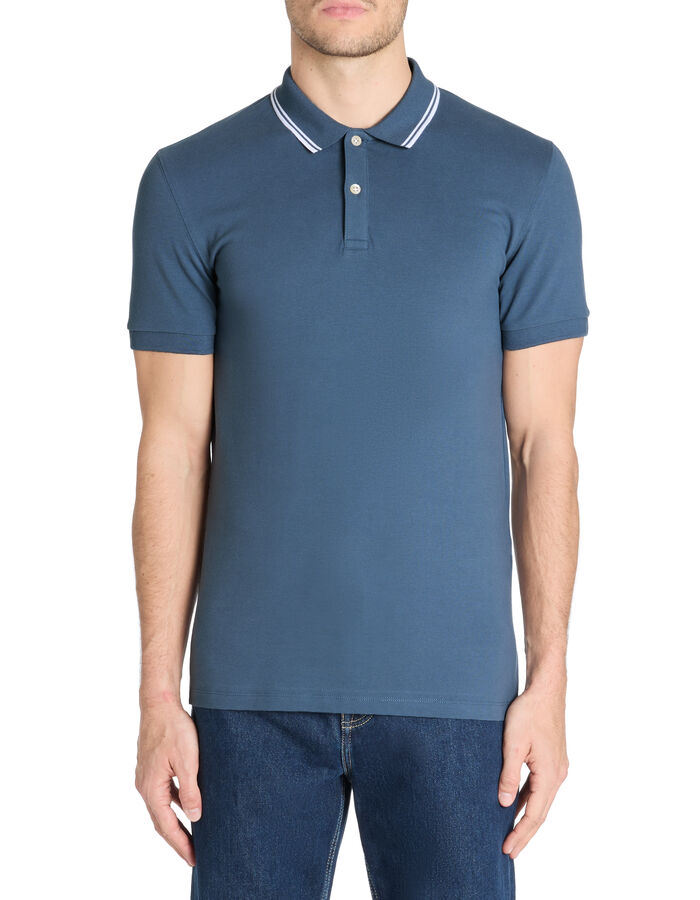 Celio Polo Slim Coton Stretch - Marine