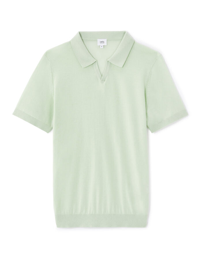 celio Polo slim en maille 100% coton - vert