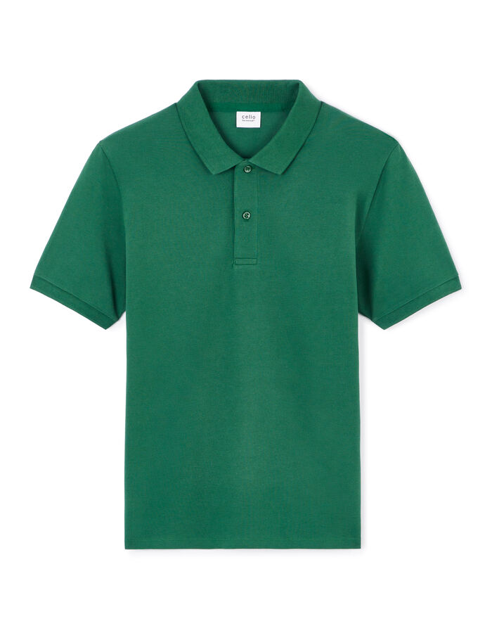 celio Polo straight 100% coton - vert