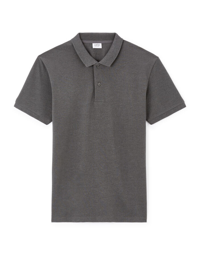 celio Polo straight coton mélangé - anthracite