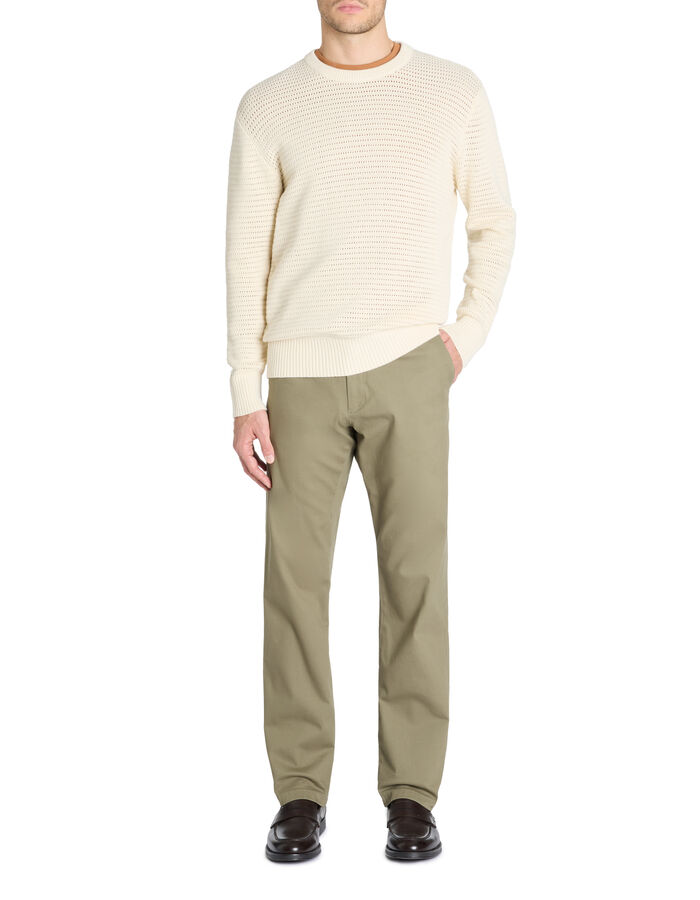 Celio Pull Col Rond 100% Coton - Beige