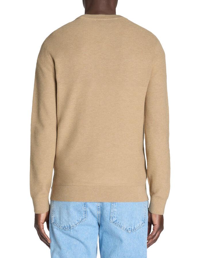 Celio Pull Col Rond 100% Coton - Beige