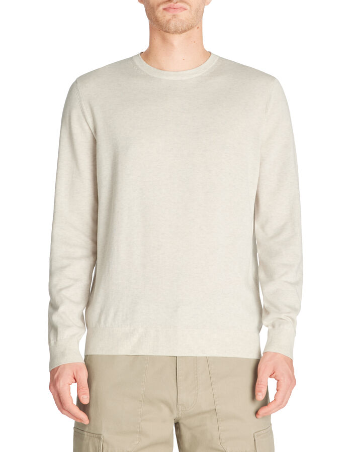 Celio Pull Col Rond 100% Coton - Beige Clair