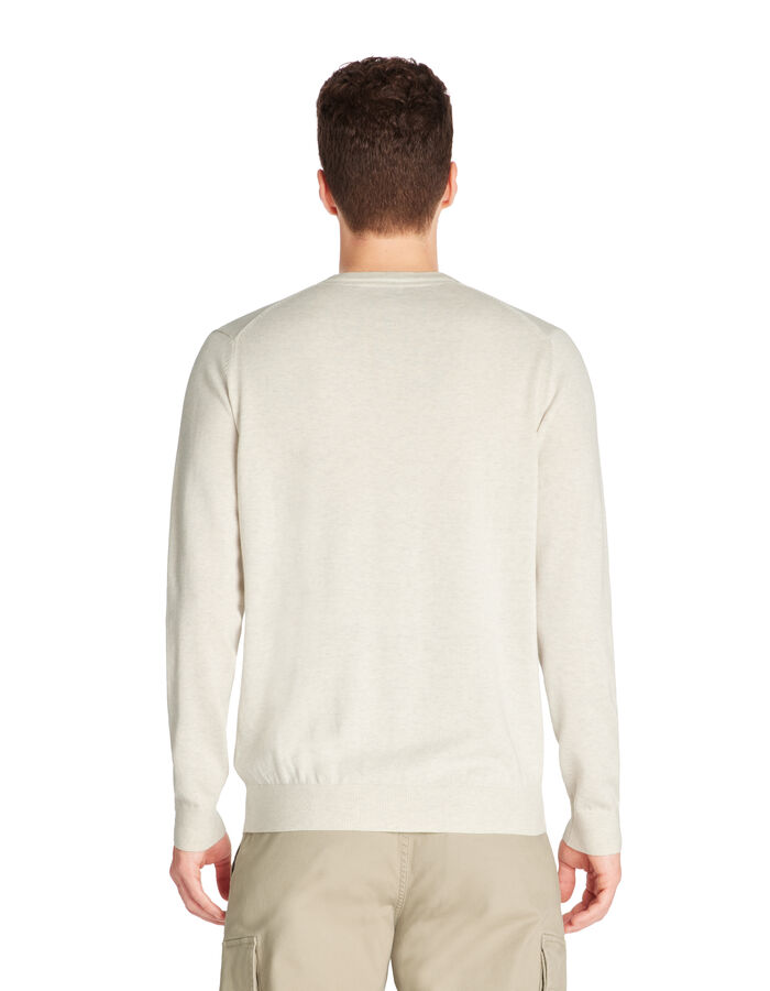 Celio Pull Col Rond 100% Coton - Beige Clair