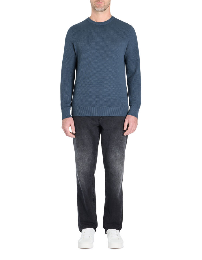 Celio Pull Col Rond 100% Coton - Marine