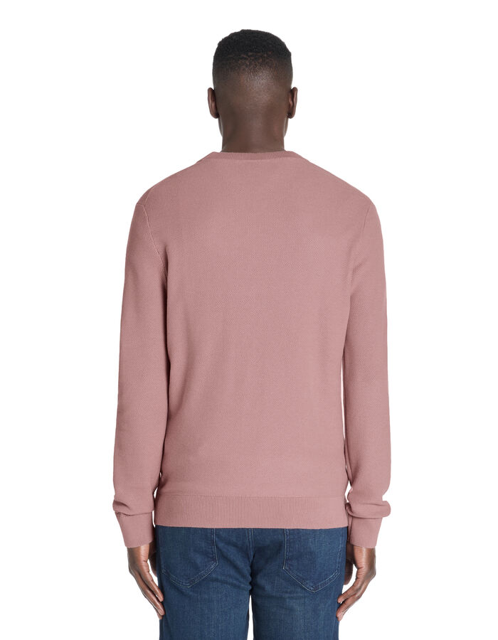 Celio Pull Col Rond 100% Coton - Vieux Rose