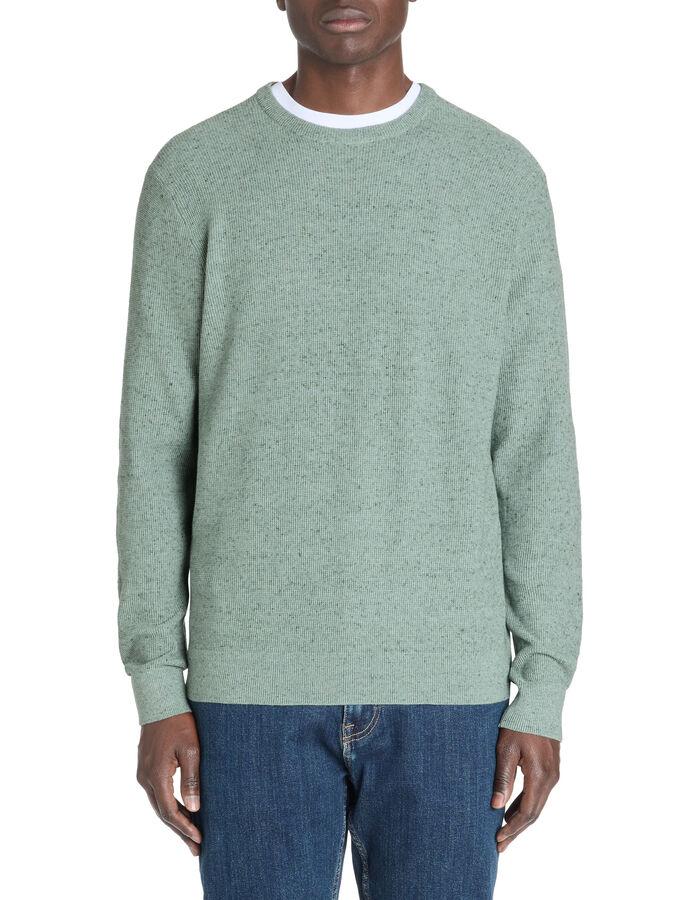 Celio Pull Col Rond Coton Mélangé - Vert