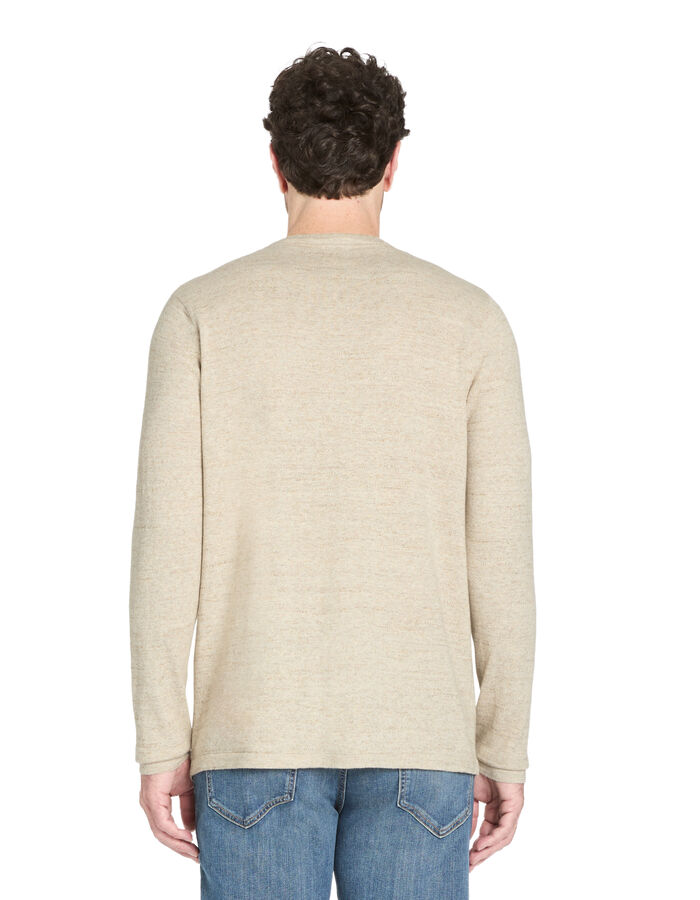 Celio Pull Col Tunisien Coton Mélangé - Beige
