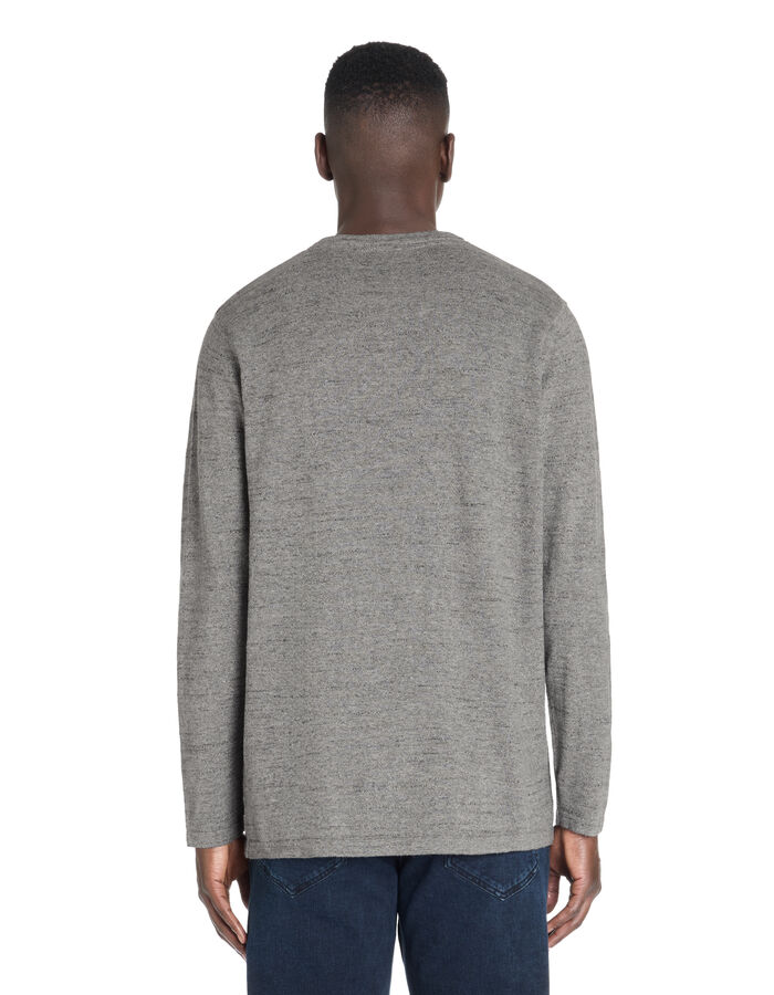 Celio Pull Col Tunisien Coton Mélangé - Gris Chine