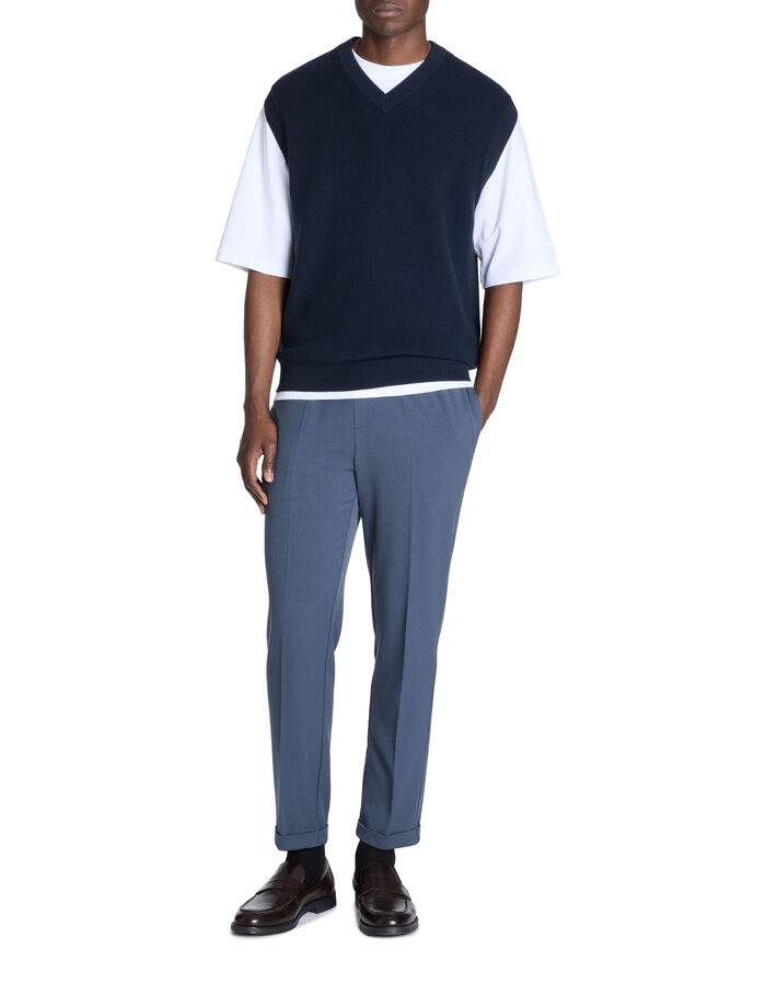Celio Pull Col V 100% Coton - Marine