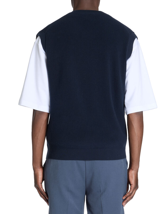 Celio Pull Col V 100% Coton - Marine