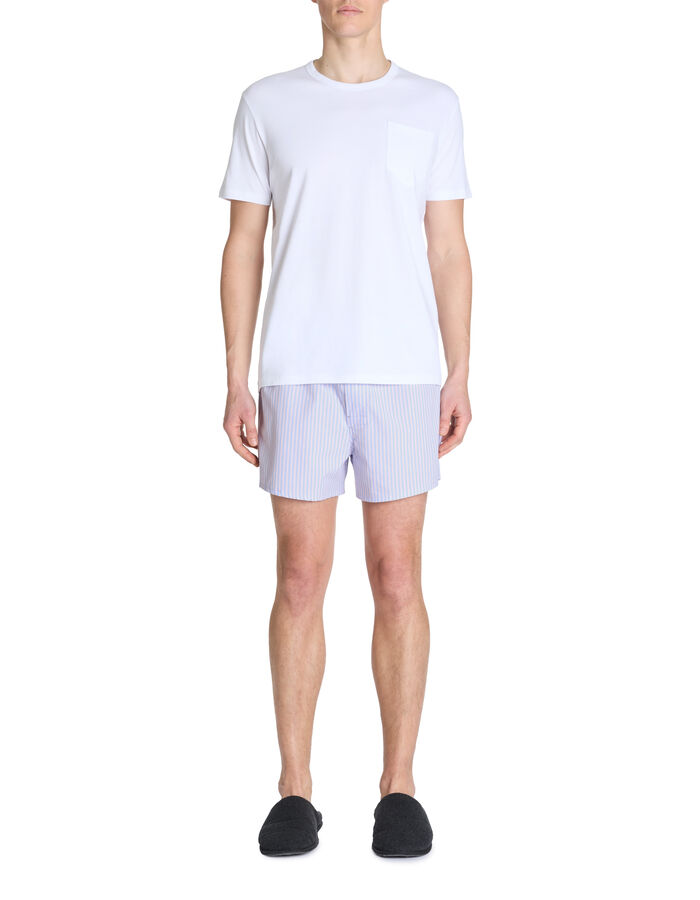 Celio Pyjama Caleçon 100% Coton - Blanc