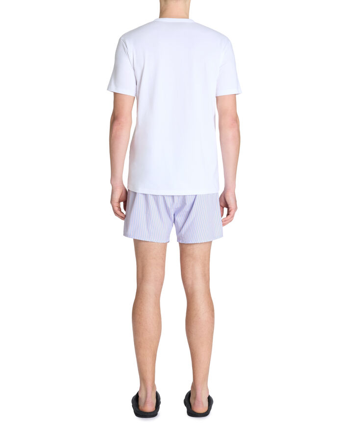 Celio Pyjama Caleçon 100% Coton - Blanc